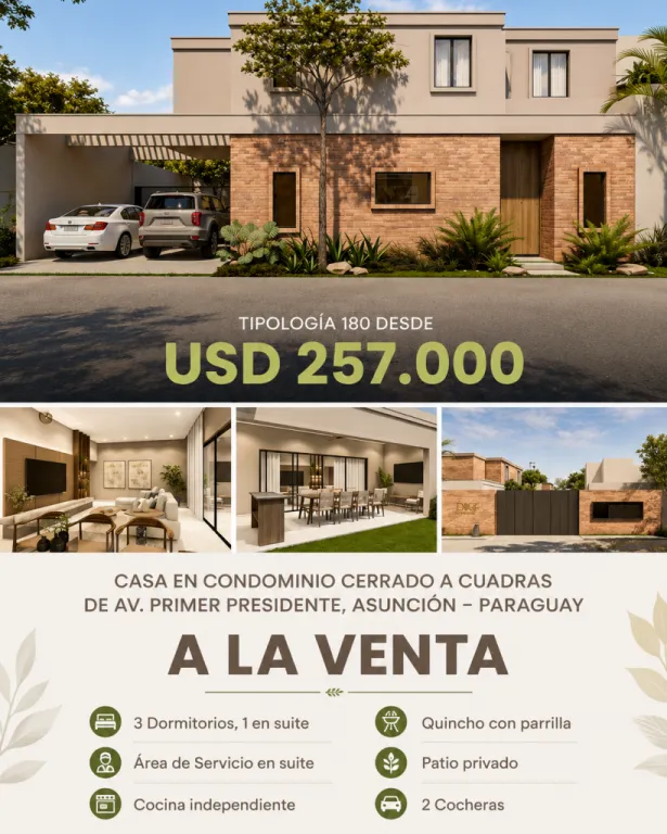 RESIDENCIA EN CONDOMINIO CERRADO EN ASUNCION — foto 1