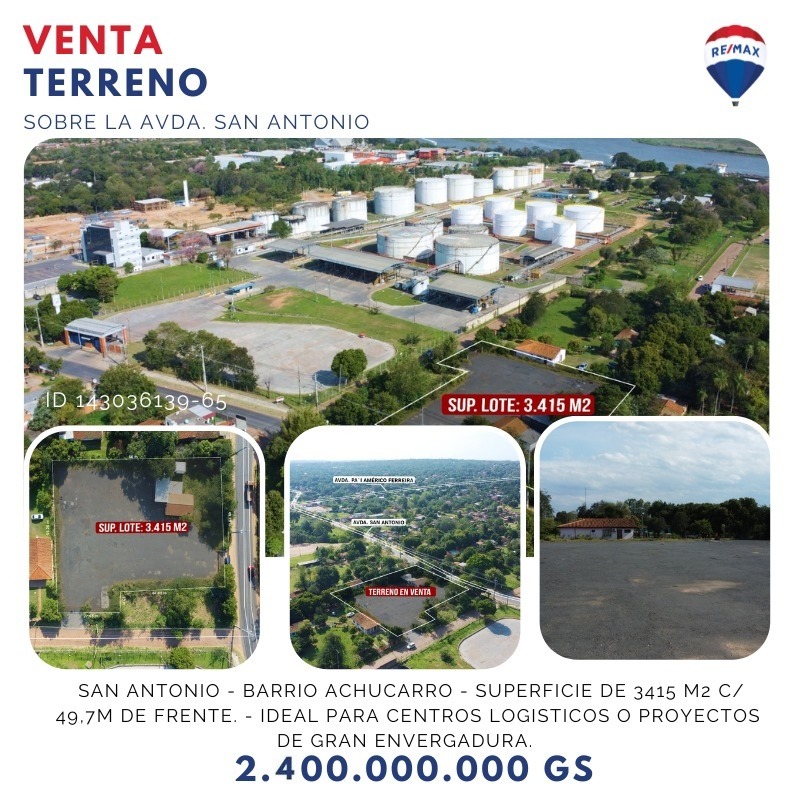 VENDO TERRENO SOBRE AVENIDA SAN ANTONIO — foto 1