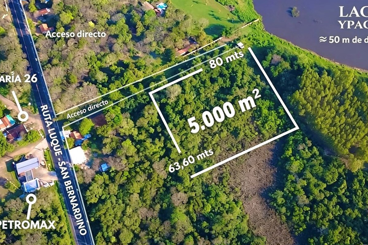 🌊 TERRENO PREMIUM EN SAN BERNARDINO | 5.000 M² CON VISTA AL LAGO — foto 1