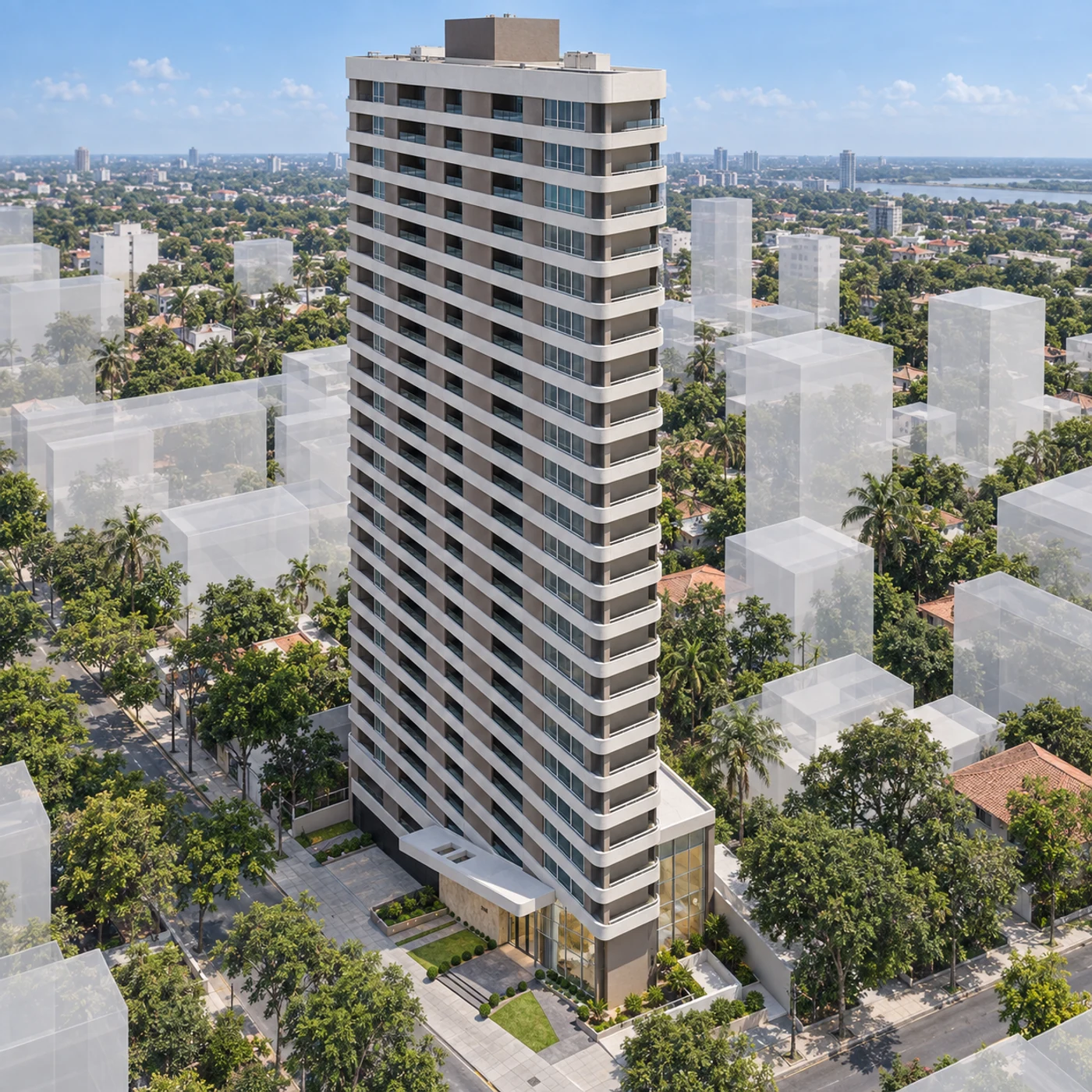 Sky Tower · Perspective du projet