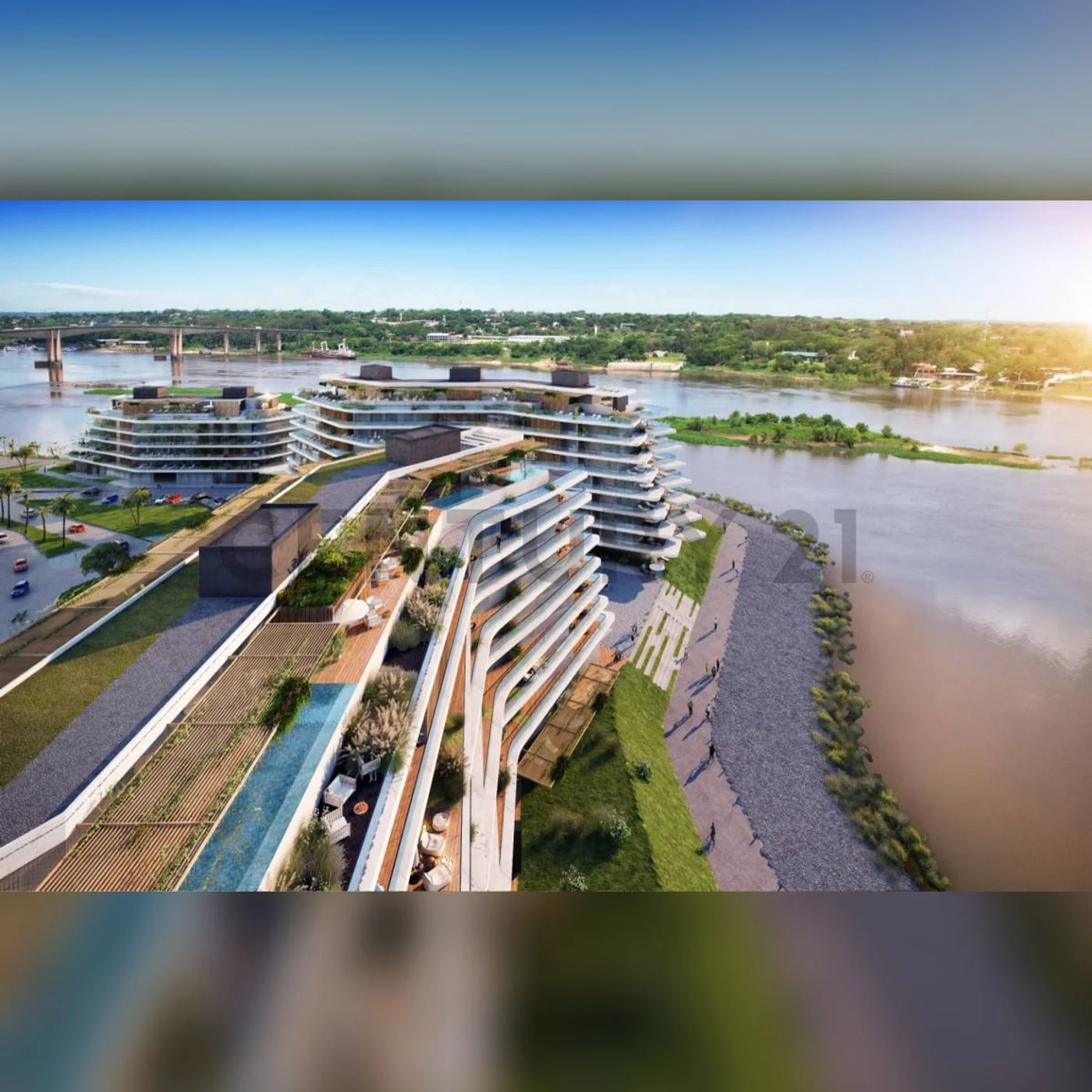 Riverside · Rendering del progetto